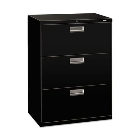 Hon HON, 600 SERIES THREE-DRAWER LATERAL FILE, 30W X 18D X 39.13H, BLACK 673LP